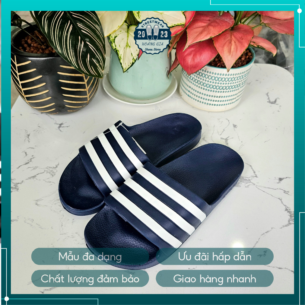 Dép đúc adidas 3 sọc quai ngang siêu êm