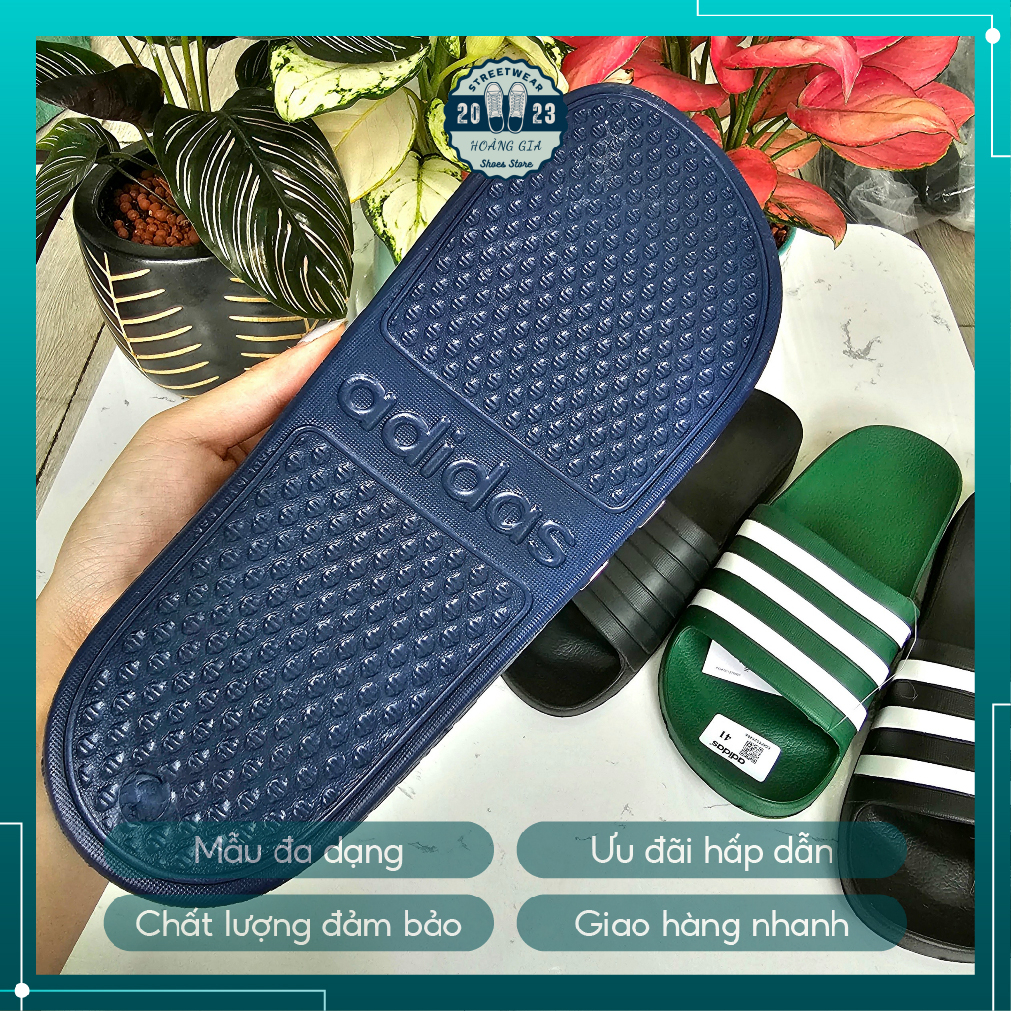 Dép đúc adidas 3 sọc quai ngang siêu êm
