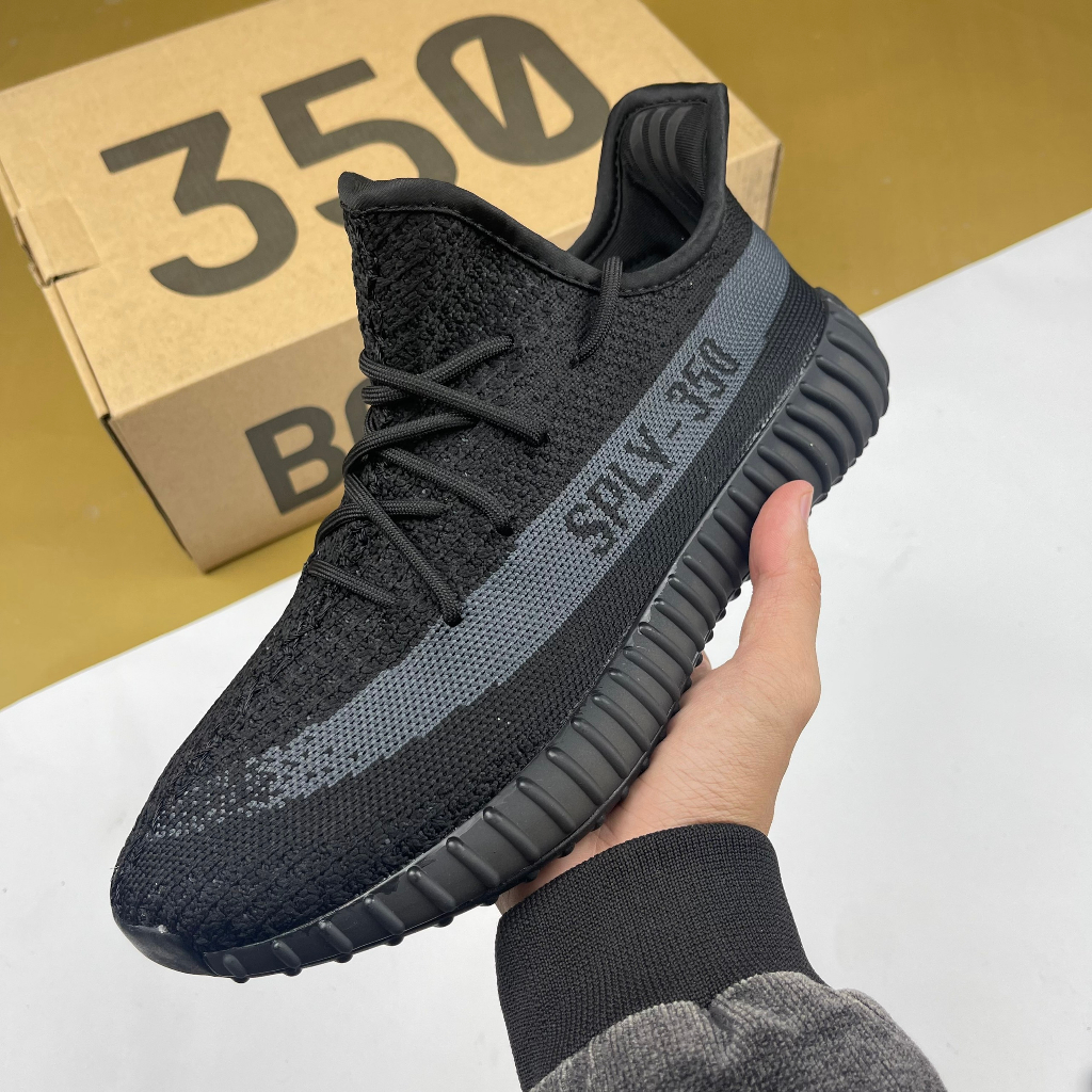 Giày Yz350 V2 Stripe Sample, Yz 350 Đen Sọc Xám - Than.Shoes