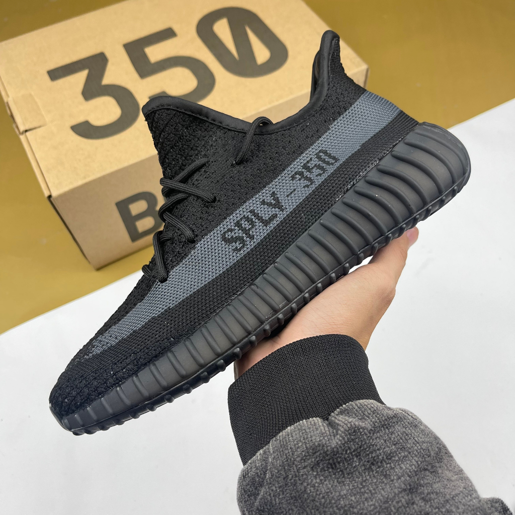 Giày Yz350 V2 Stripe Sample, Yz 350 Đen Sọc Xám - Than.Shoes