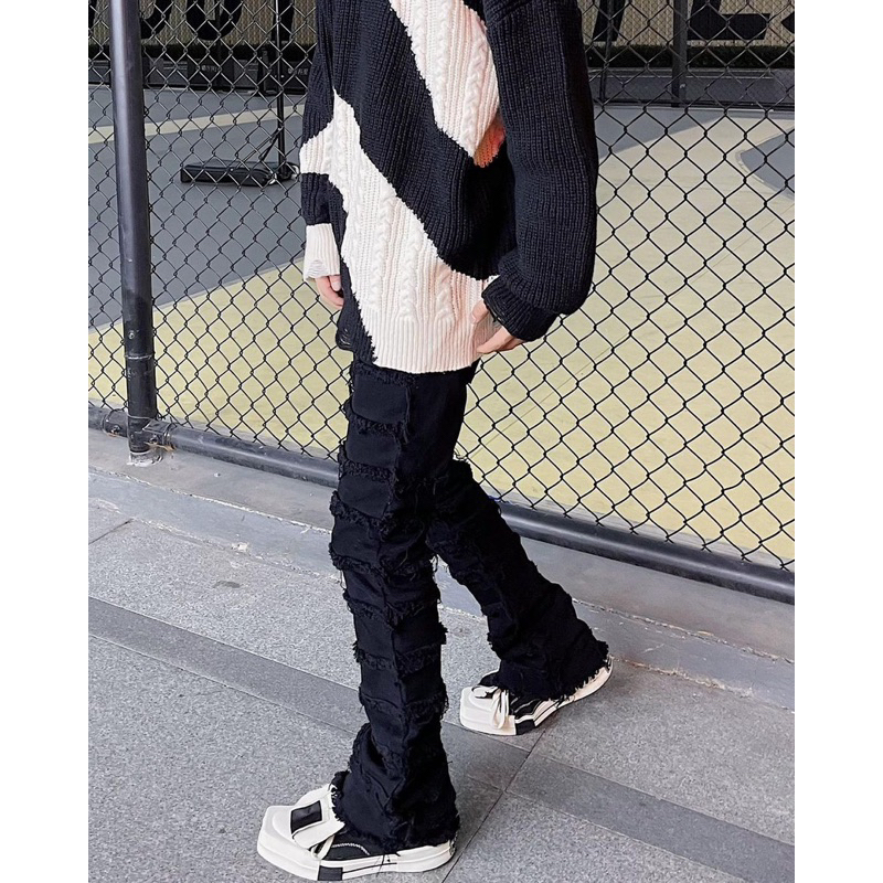 Quần jeans đen dáng slim ôm chân