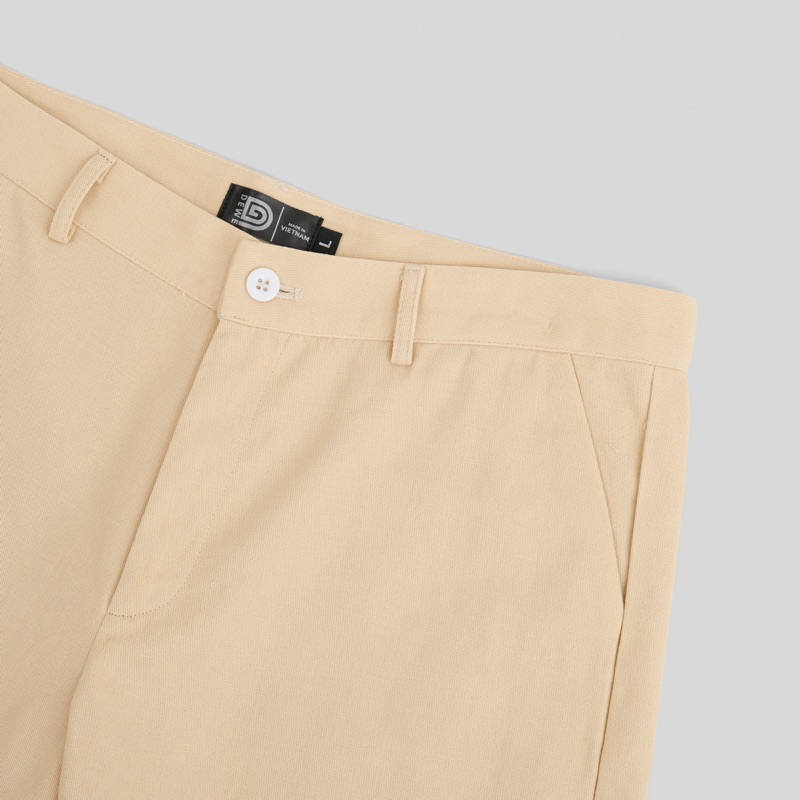 Quần short nam DEWE, vải kaki co giãn nhẹ form Regular | DEWE BASIC SHORT