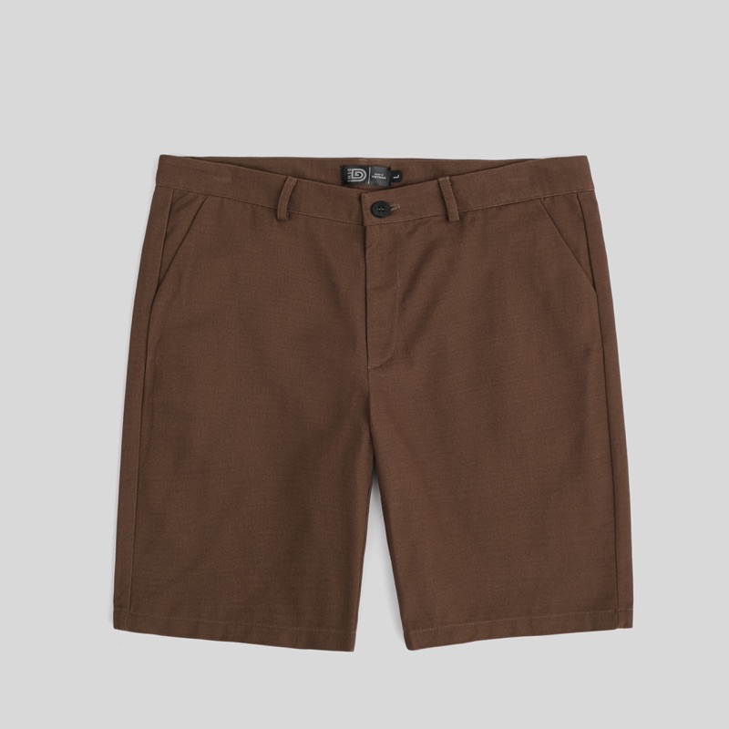 Quần short nam DEWE, vải kaki co giãn nhẹ form Regular | DEWE BASIC SHORT