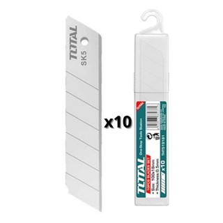 Hộp 10 lưỡi dao rọc giấy tiêu chuẩn total tht519181