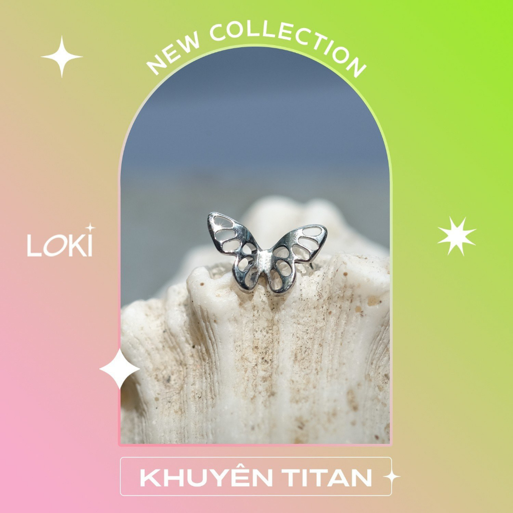 Khuyên tai Titan F136 chuẩn ASTM - BƯƠM BƯỚM TITAN