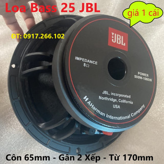 LOA BASS 25 CHÍNH HÃNG JBL TỪ 170 COIL 65.5mm Gân 2 Xếp Khung Nhôm - Giá 1 Cái