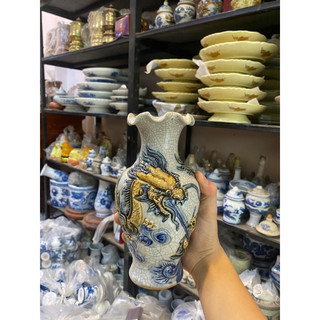 Lọ hoa men rạn cao cấp bát tràng