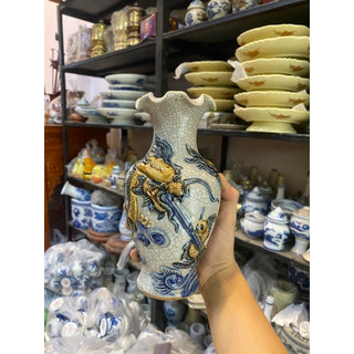 Lọ Hoa Men Rạn Cao Cấp Bát Tràng