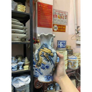 Lọ Hoa Men Rạn Cao Cấp Bát Tràng