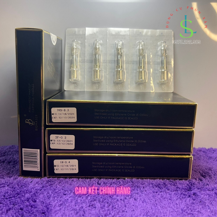 Kim Biomaser chính hãng, kim phun xăm tattoo (5 chiếc) / linhshop-hn