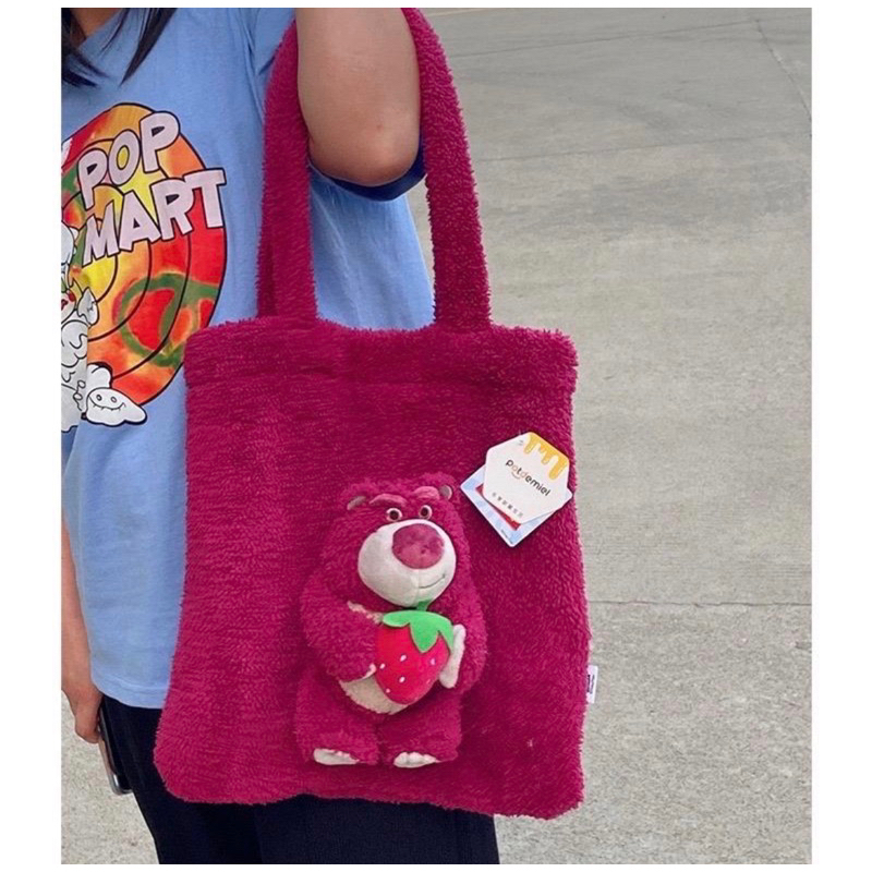 Túi tote gấu dâu Lotso chính hãng của Disney.DCG