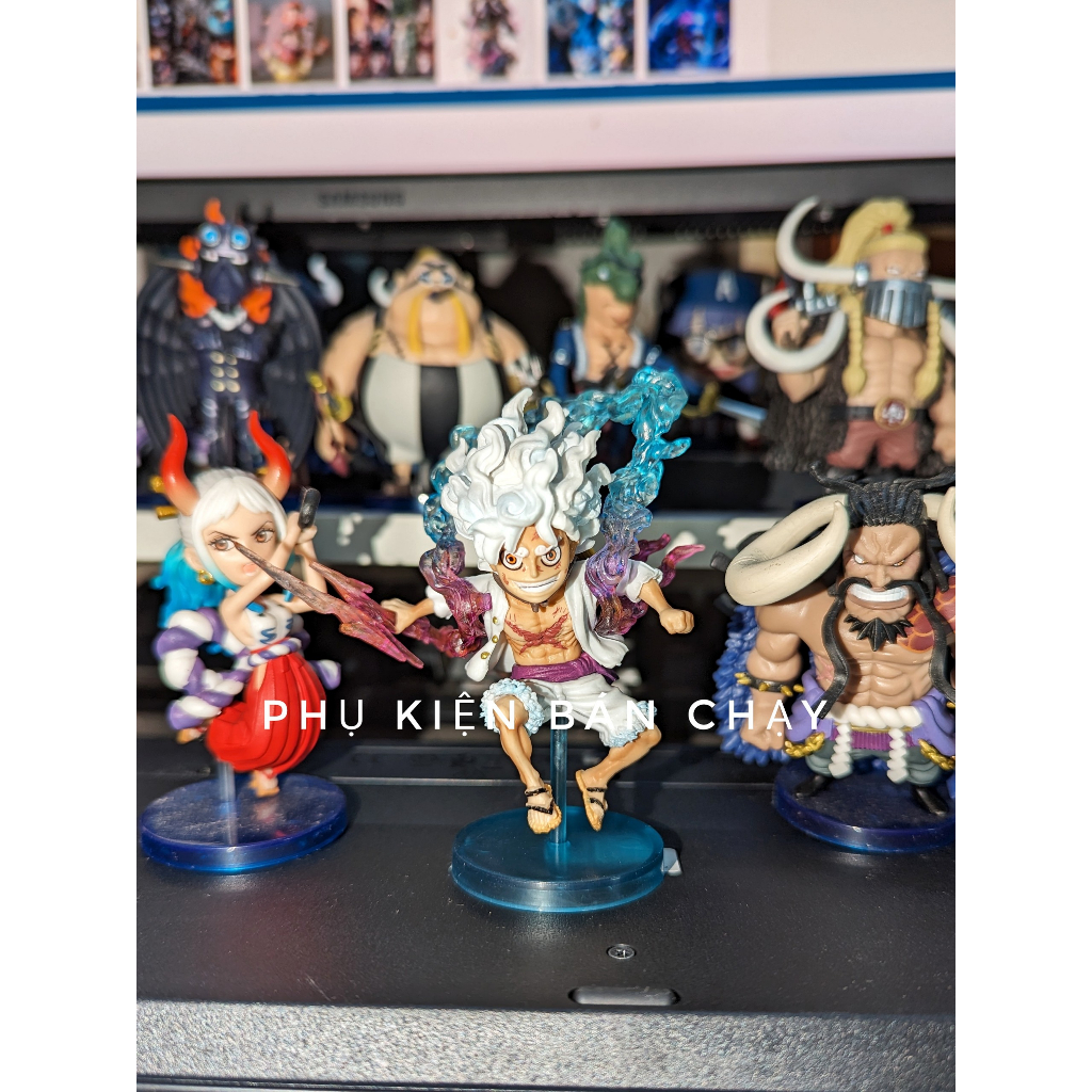 Mô hình nhân vật One piece Luffy Gear 5 thần Nika PVC YZ 10cm Truy tìm kho báu hải tặc
