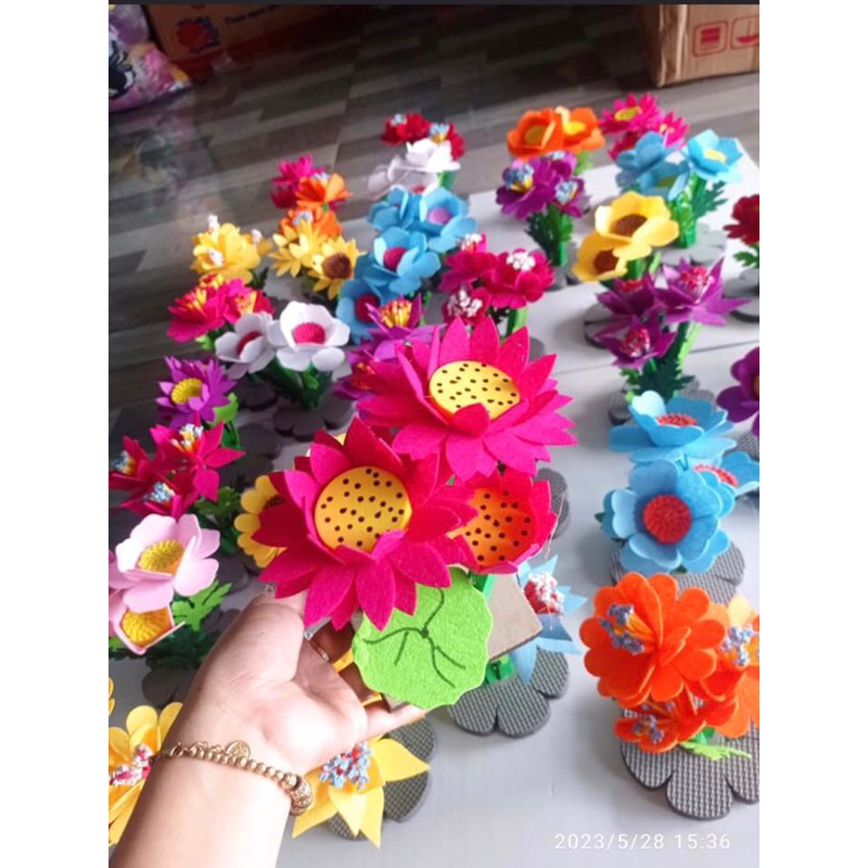 Bụi hoa, khóm hoa, cây hoa bằng nỉ