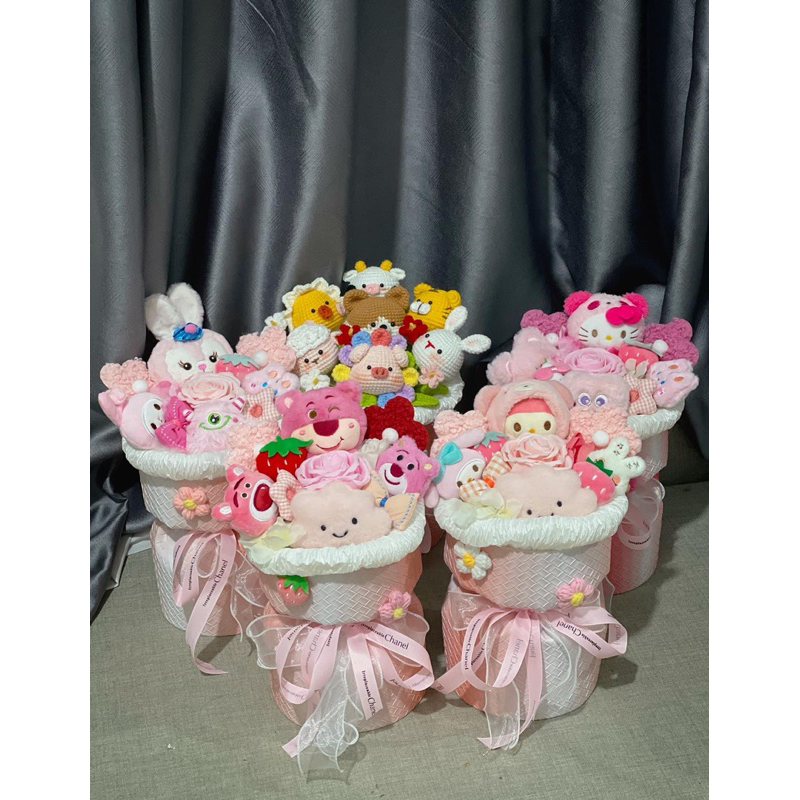 Hoa gấu bông Lotso - Hoa móc len Sản phẩm đang hot trên mạng xã hội