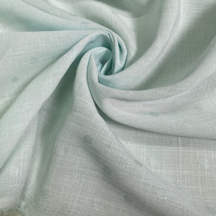 Vải XÔ ĐŨI DỆT CHẤM BI - Nhám Tay, Giãn Nhẹ, Rũ - Khổ 1m38 - May Áo Kiểu, Đầm, Phối Thiết Kế
