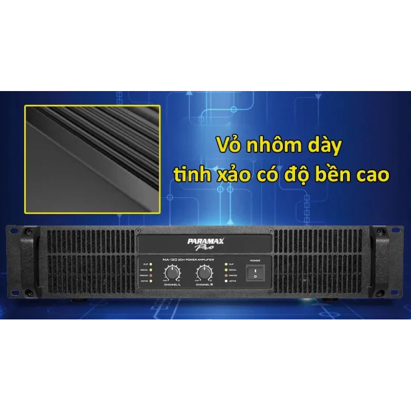 Main công suất 2 kênh Parmax MA-120, 4 kênh MA-140