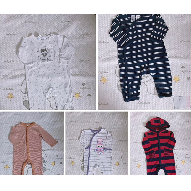 Combo 5 bộ Body sleep liền thân không tất  cho bé trai bé gái