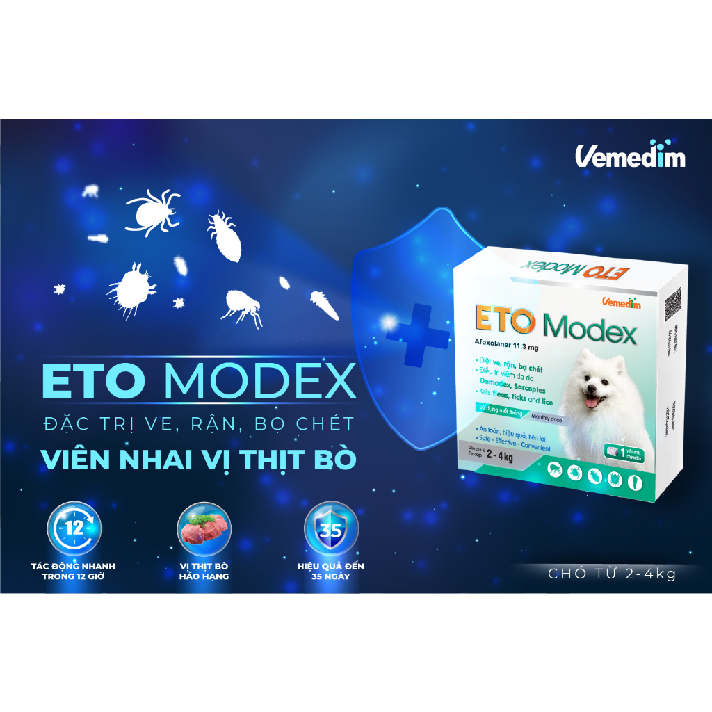 ETO Modex - Dùng chó chó từ 2 -4 kg