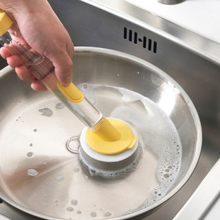 Chổi cọ xoong nồi, chảo, bát đĩa kèm bình chứa dung dịch rửa Videveckmal IKEA