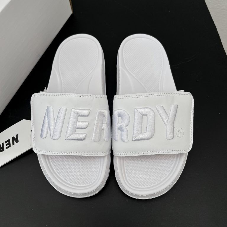 DÉP NERDY QUAI DÁN___Dép lê off white 3 sọcquai da siêu nét