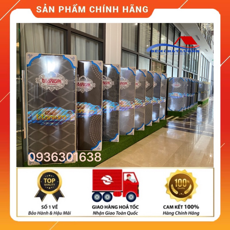 Đệm Bông Cao su Titanium 3 mảnh, hàng Kim Cương chính hãng, nâng đỡ tối ưu đường cong cơ thểg