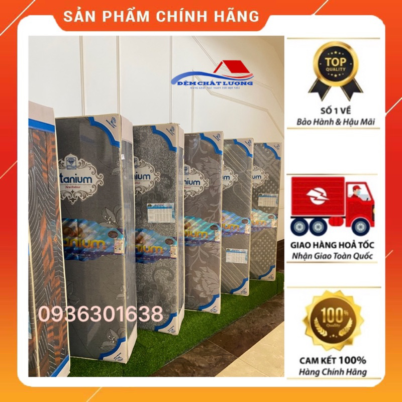 Đệm Bông Cao su Titanium 3 mảnh, hàng Kim Cương chính hãng, nâng đỡ tối ưu đường cong cơ thểg
