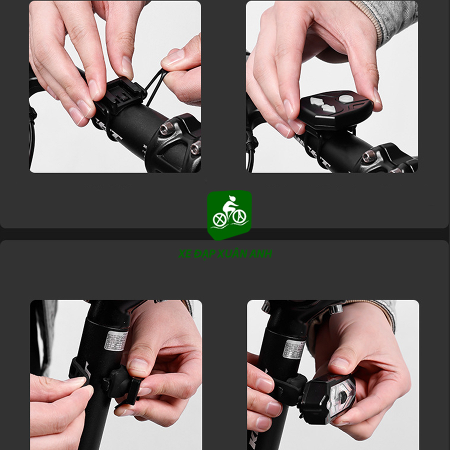 Đèn Xi Nhanh Xe Đạp Điều Khiển Từ Xa Phát Âm Sạc USB Chống Nước FY 1820