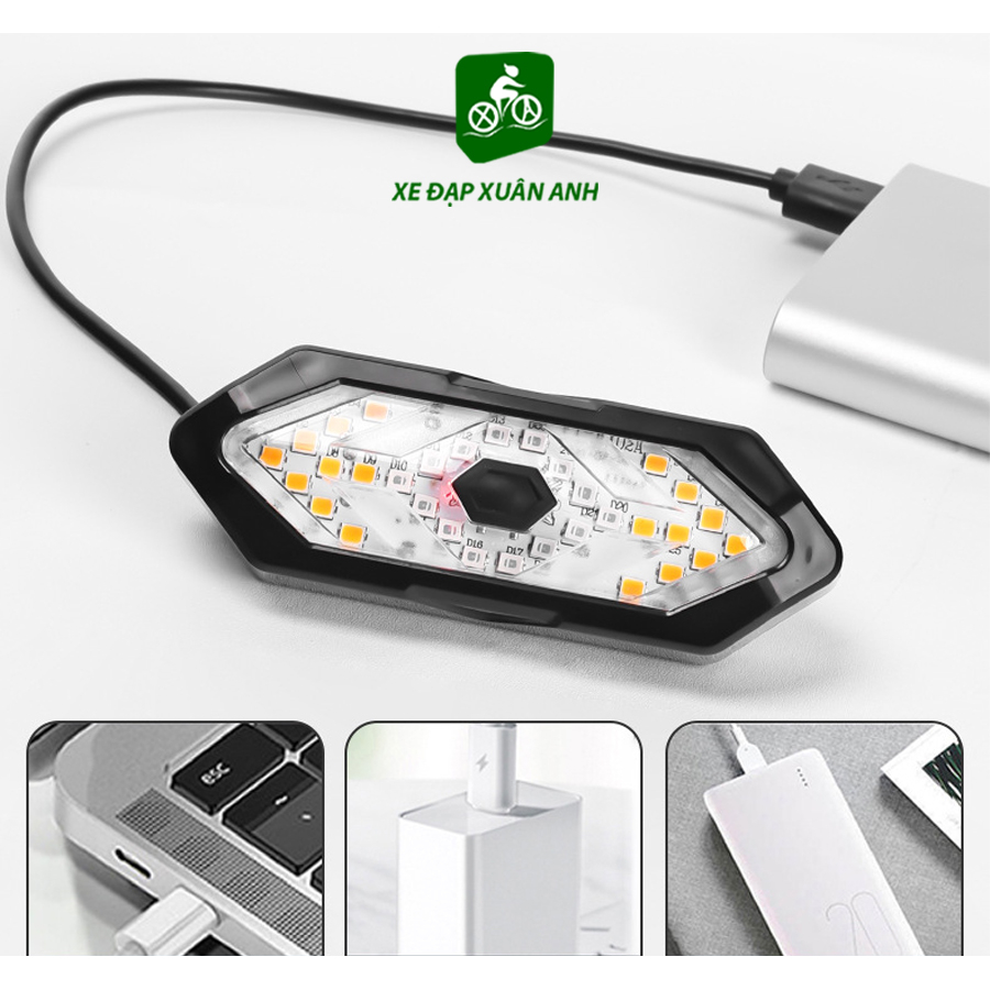 Đèn Xi Nhanh Xe Đạp Điều Khiển Từ Xa Phát Âm Sạc USB Chống Nước FY 1820