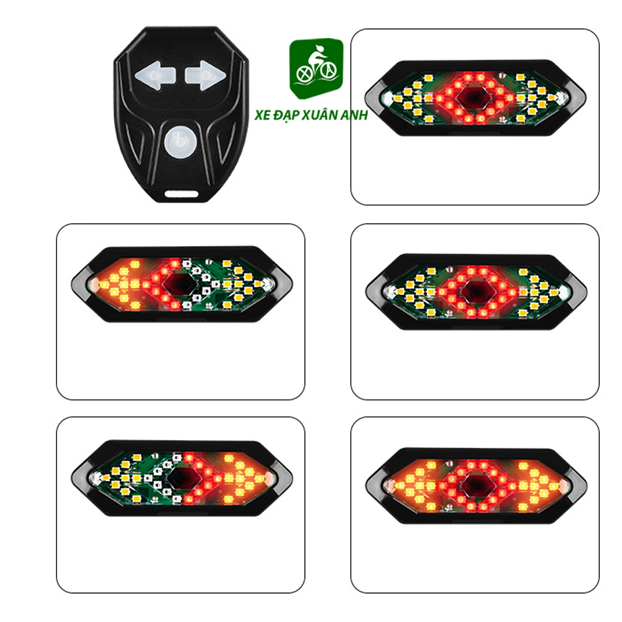 Đèn Xi Nhanh Xe Đạp Điều Khiển Từ Xa Phát Âm Sạc USB Chống Nước FY 1820