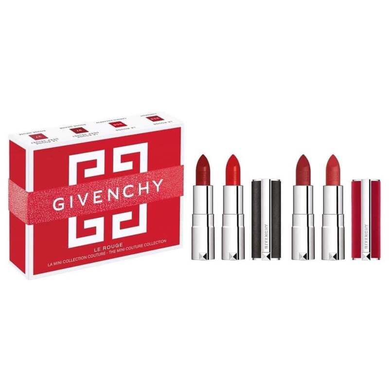 1 set son Givenchy 4 màu son lì mềm môi lâu trôi không khô căng môi màu siêu đẹp màu son tôn da