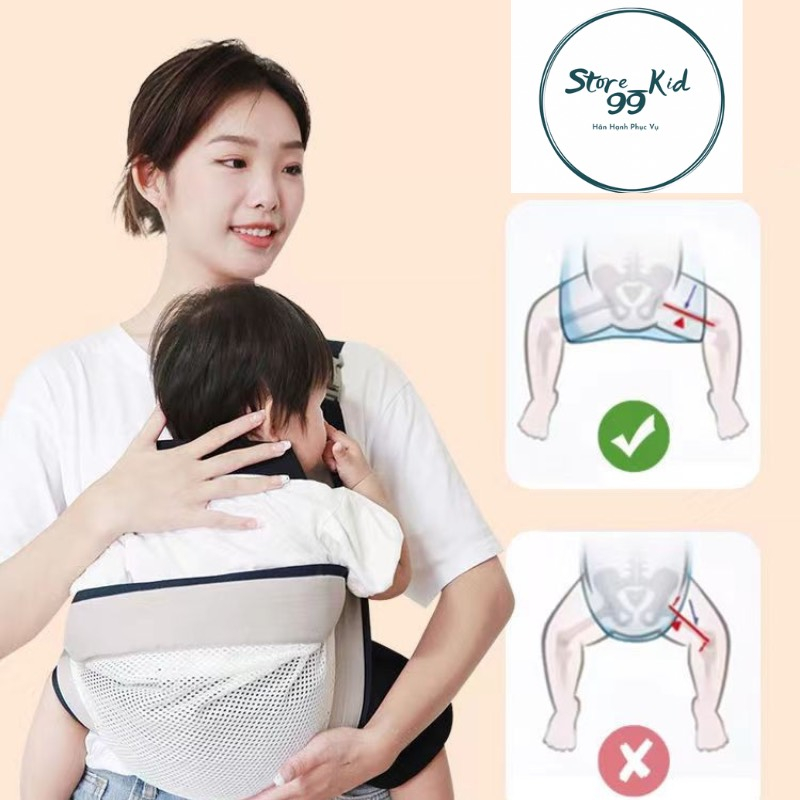 Địu trẻ em từ 0-36 tháng tuổi có khoá điều chỉnh