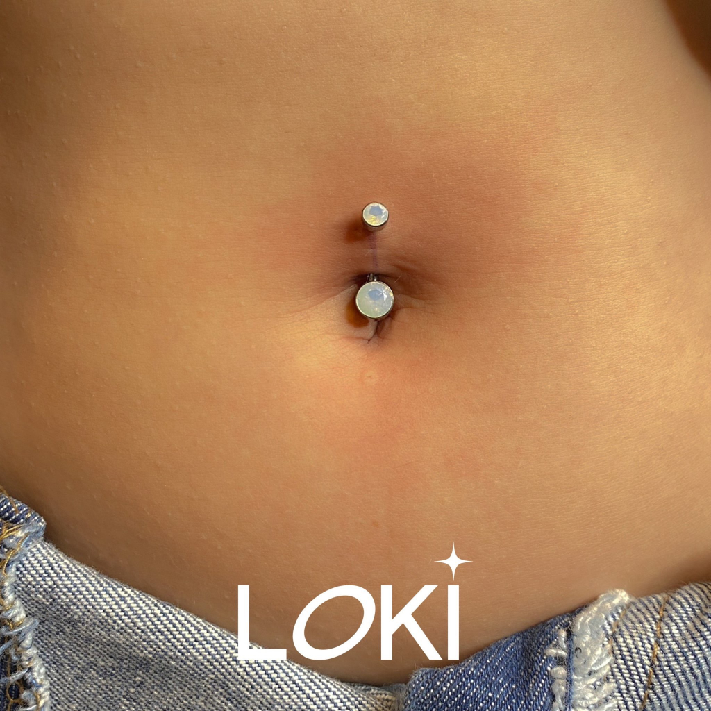 Khuyên RỐN ĐÁ MẶT TRĂNG Titan F136 chuẩn ASTM
