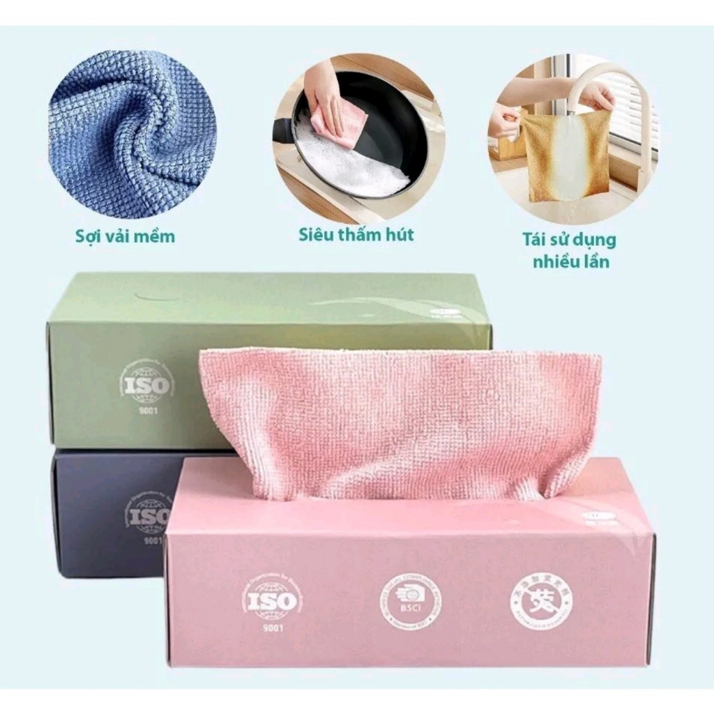 [Hộp 20 Cái] Khăn Vải Đa Năng ,Khăn Lau Hộp rút Siêu Tiện Lợi 0118