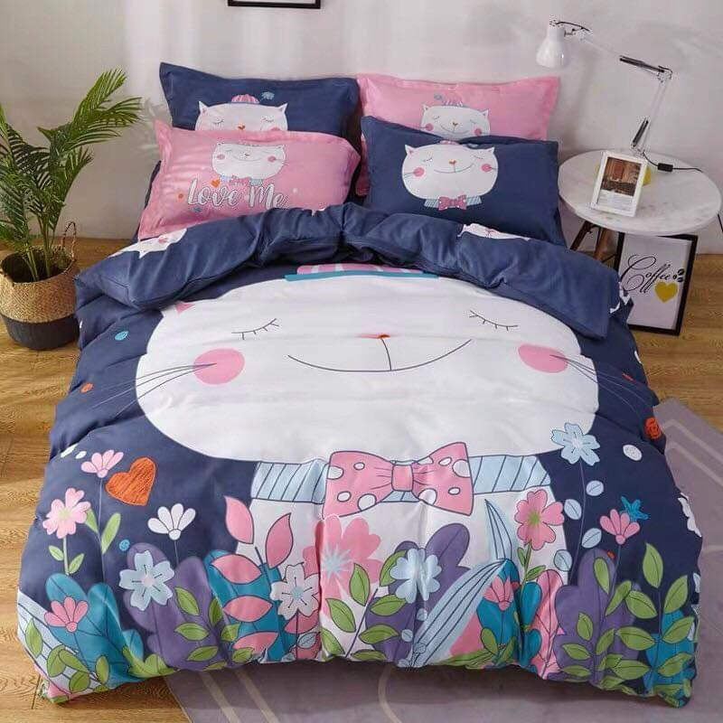 Bộ chăn ga gối Cotton Tina cao cấp, set chăn ga gối cotton cao cấp nhập khẩu đủ kích thước cho bé chọn mẫu