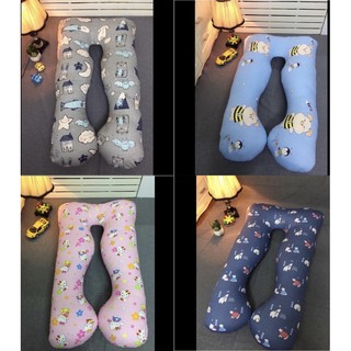 Gối ôm cho bà bầu chữ u loại to 100% cotton, gối mẹ bầu gác chân tựa lưng, vỏ áo gối bầu có khóa kéo tiện lợi