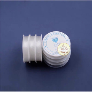 Cước gân xỏ chuỗi co giãn trắng