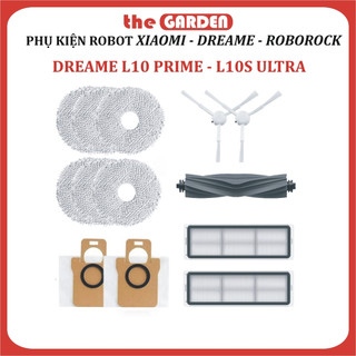  Phụ Kiện Chổi Chính Lọc Hepa Khăn Lau,Chổi Cạnh Túi Rác Robot Hút Bụi Lau Nhà Dreame L10 Prime   L10 S Ultra. 