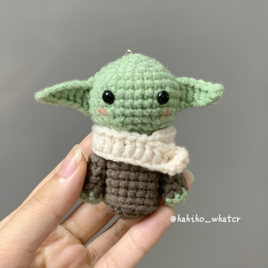 Móc khóa handmade Baby Yoda | Móc khóa len, quà tặng handmade