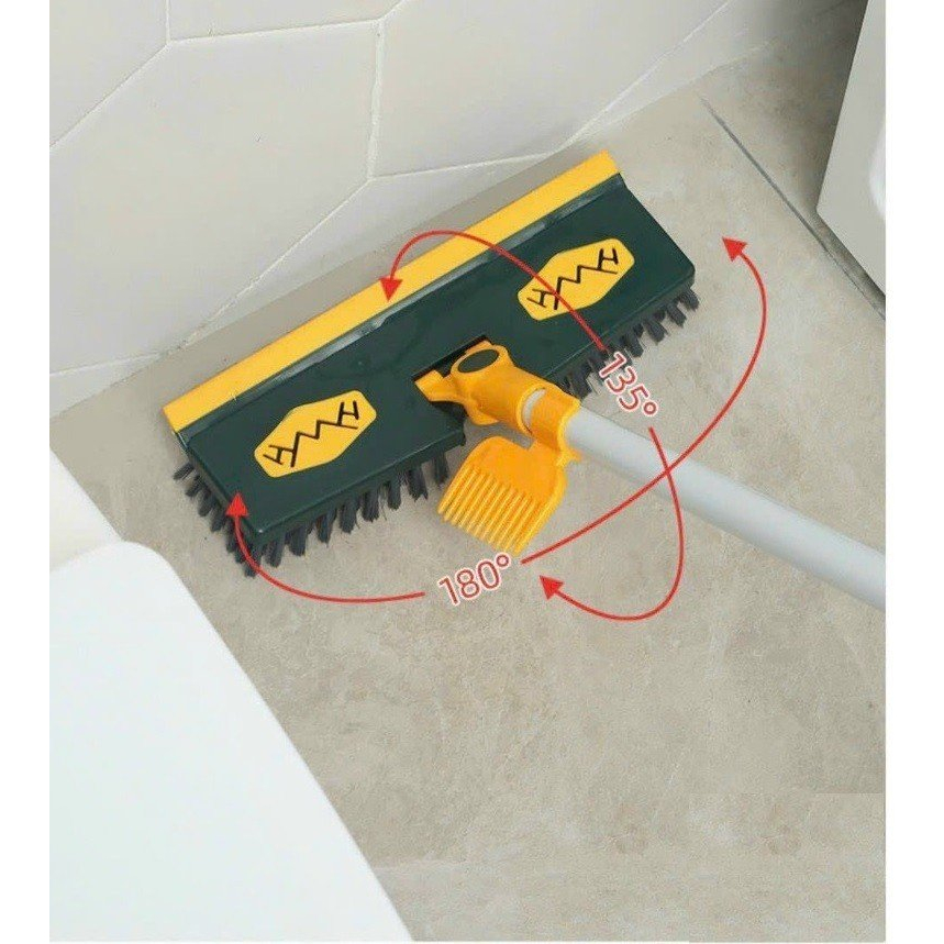 Chổi chà sàn nhà tắm LOẠI XỊN, chổi cọ sàn và gạt nước, cọ sạch khe hẹp và góc tường kèm lược phủi đa năng