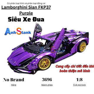 Mô hình lắp ráp siêu xe technic Lambo Sian FKP37 Purple tỉ lệ 1:8 3696 chi tiết mảnh ghép