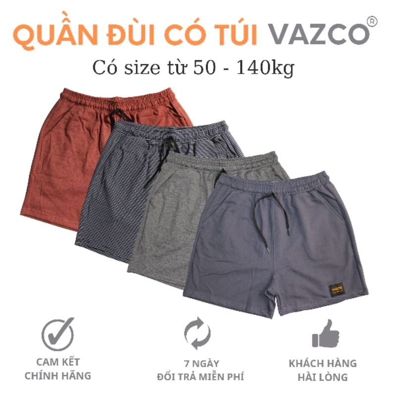 Quần đùi có túi tập thể thao nam VAZVO Q34 chất liệu vải thun da cá dày dặn