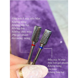  Đầu mài Mỹ chuẩn USA thép Vonfram chuyên dùng mài mịn mài phá cho đắp bột đắp gel phá sơn gel 