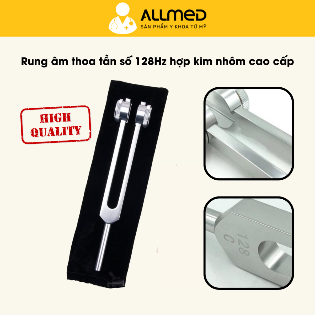 Rung âm thoa tần số 128Hz hợp kim nhôm cao cấp