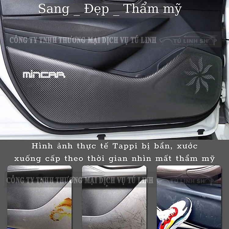 Bộ 4 Tấm dán Tapli xe HYUNDAI I10, Accent, Avante, Creta, Elantra, Getz, I20, Kona, Santafe, Sonata, Tucson, Stargazer