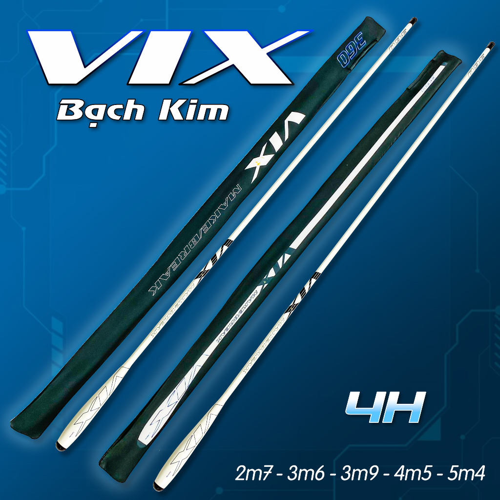 Cần câu tay VIX HUA 4H bản bạch kim chuyên gẩy rô diếc đánh cảm giác hàng độc quyền Đồ Câu Việt Bắc