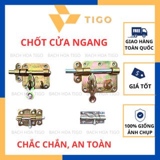 Chốt cửa ngang - bản lề then chốt gài cửa 4 size chắc chắn, an toàn