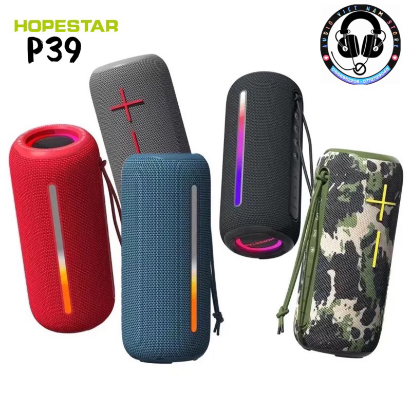 Loa Bluetooth Hopestar P39 | Công Suất 20W, Pin 3000mAh, Cổng USB, AUXCổng Tai Nghe 3.5mm, Đèn Led – loa siêu trầm