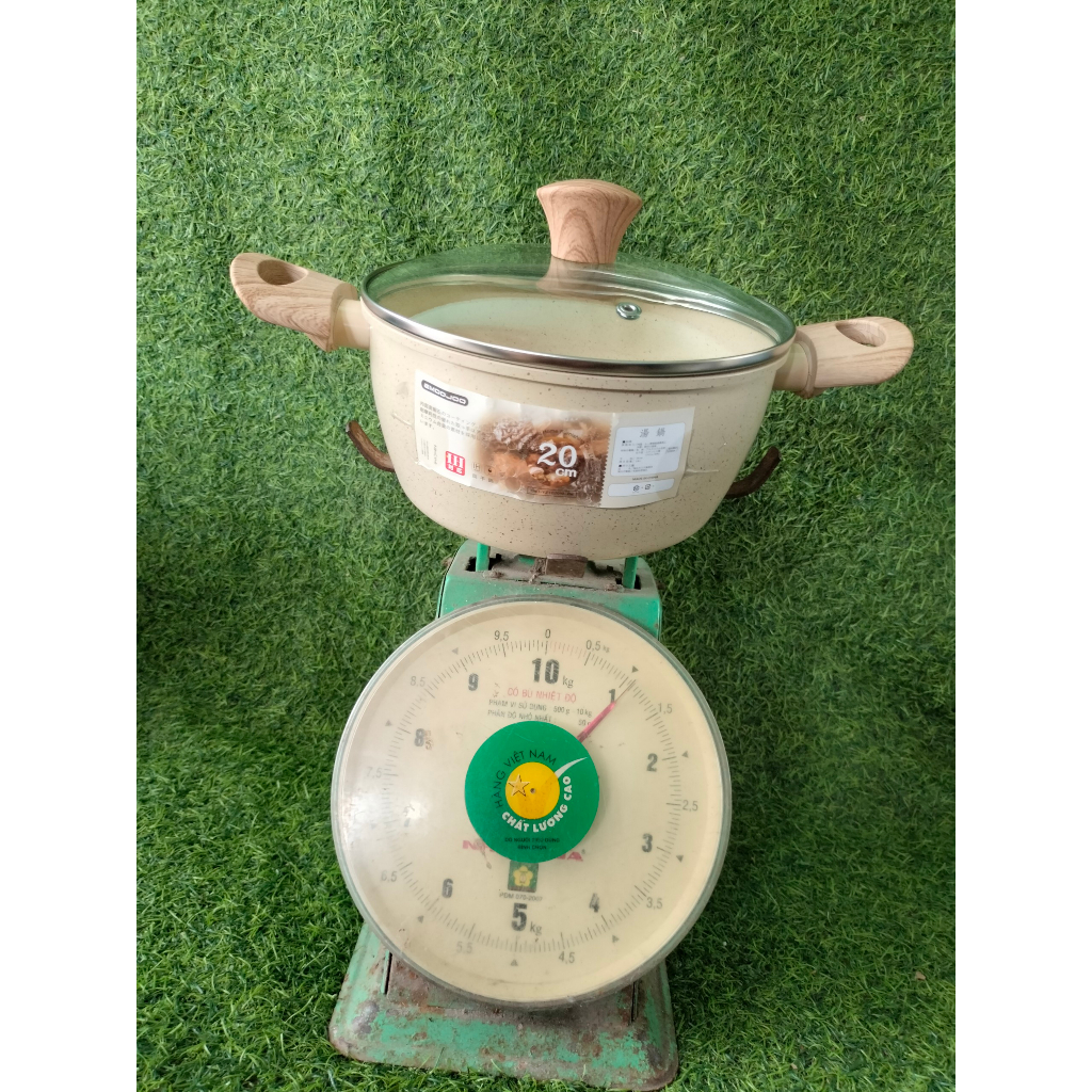 Nồi chống dính vân đá đủ size 20,22,24cm tay cầm chống nóng dùng cho mọi loại bếp