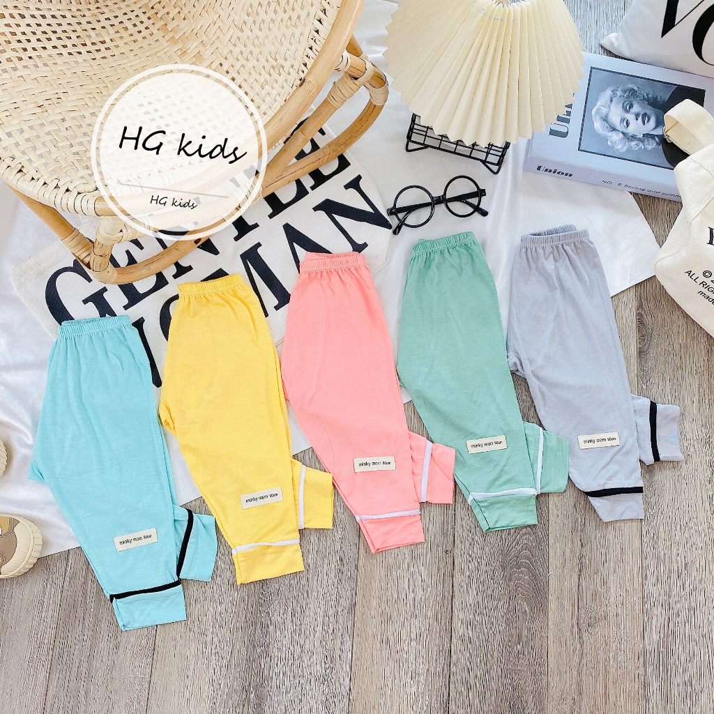 Quần Dài Thun Lạnh Đáp Đũng Cho Bé Trai Bé Gái Size Từ 4-12kg