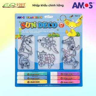 Bộ đồ chơi trang trí sáng tạo móc khoá nhập khẩu Hàn Quốc AMOS Glass Deco Sun Deco IV SD10P6-D1 - Chủ đề động vật